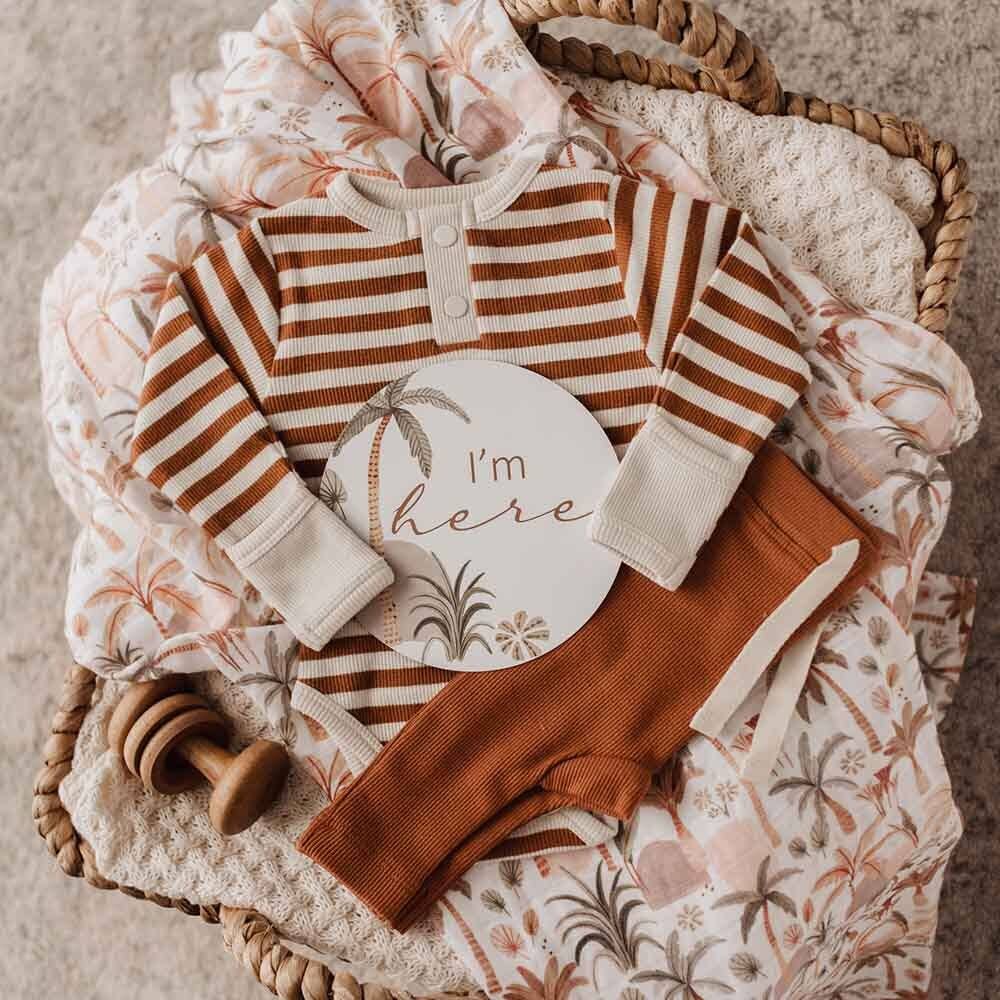 Bodysuit | Biscuit Stripe