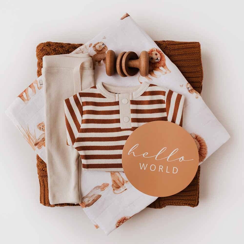 Bodysuit | Biscuit Stripe